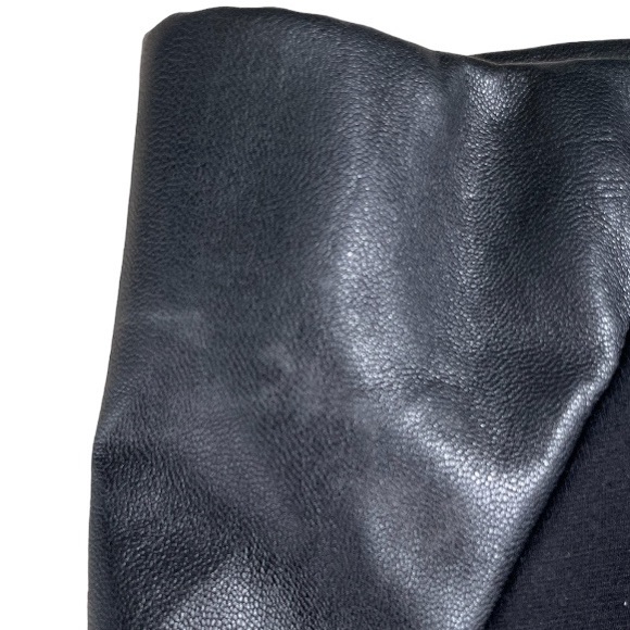 Dynamite Body Con Mini Skirt Black with Faux Leather Sides Size XS - Picture 3 of 5